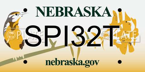 SPI32T Nebraska License Plate
