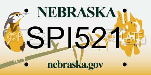 SPI521 Nebraska License Plate