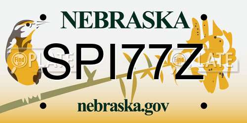 SPI77Z Nebraska License Plate