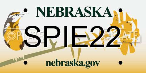 SPIE22 Nebraska License Plate