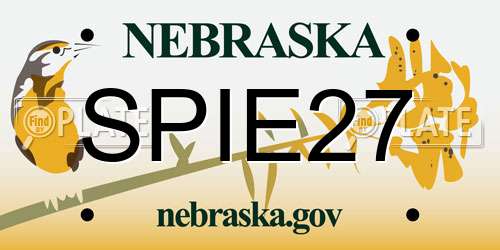 SPIE27 Nebraska License Plate