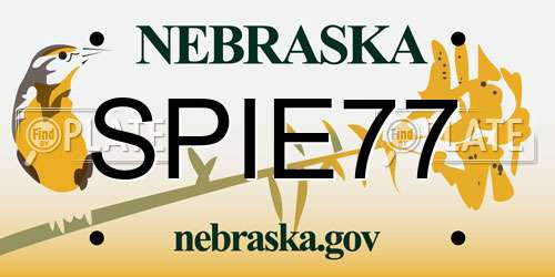 SPIE77 Nebraska License Plate