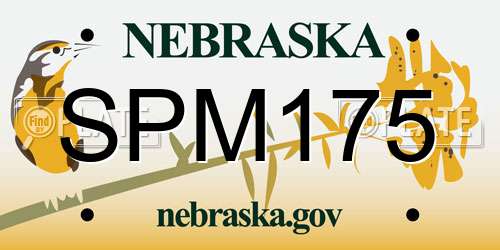 SPM175 Nebraska License Plate