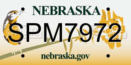 SPM7972 Nebraska License Plate