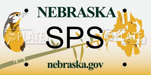 SPS Nebraska License Plate
