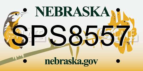 SPS8557 Nebraska License Plate