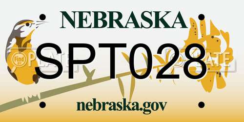 SPT028 Nebraska License Plate