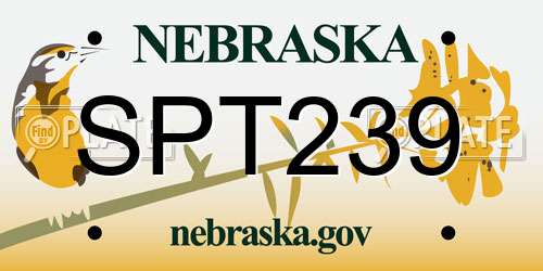 SPT239 Nebraska License Plate