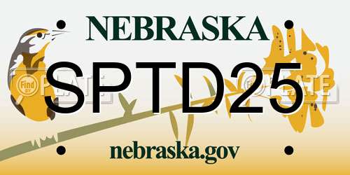 SPTD25 Nebraska License Plate