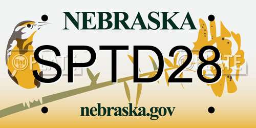 SPTD28 Nebraska License Plate