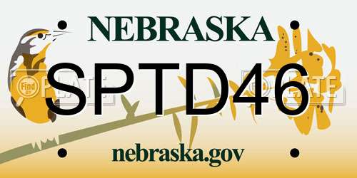 SPTD46 Nebraska License Plate
