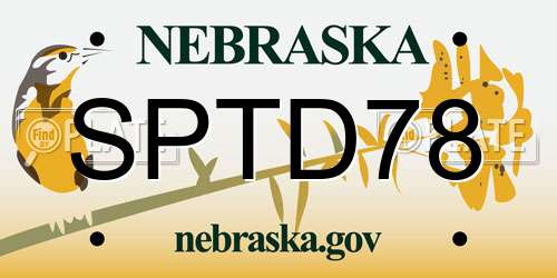 SPTD78 Nebraska License Plate