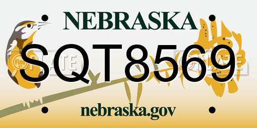 SQT8569 Nebraska License Plate