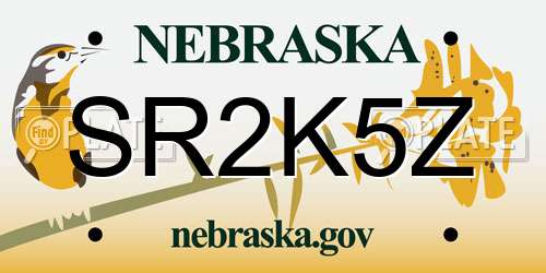 SR2K5Z Nebraska License Plate