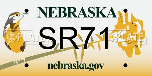 SR71 Nebraska License Plate