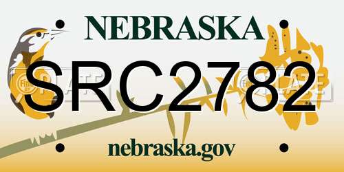 SRC2782 Nebraska License Plate