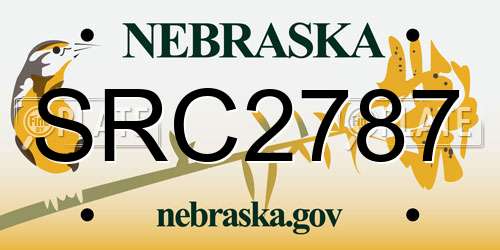 SRC2787 Nebraska License Plate