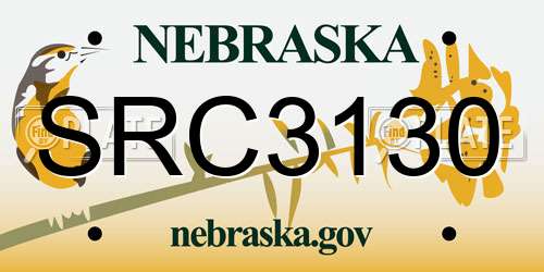 SRC3130 Nebraska License Plate