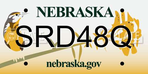 SRD48Q Nebraska License Plate