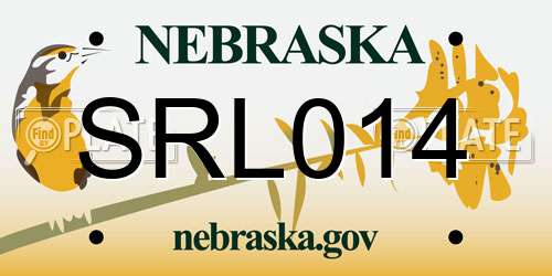 SRL014 Nebraska License Plate