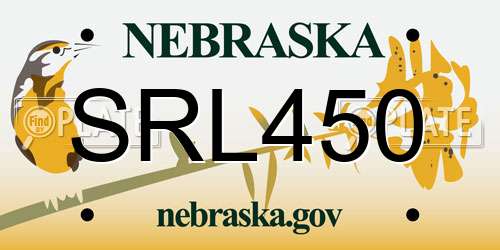 SRL450 Nebraska License Plate