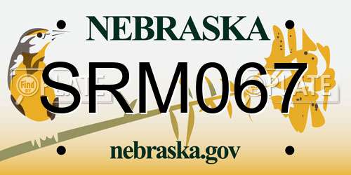 SRM067 Nebraska License Plate