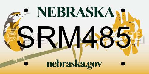 SRM485 Nebraska License Plate
