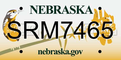 SRM7465 Nebraska License Plate