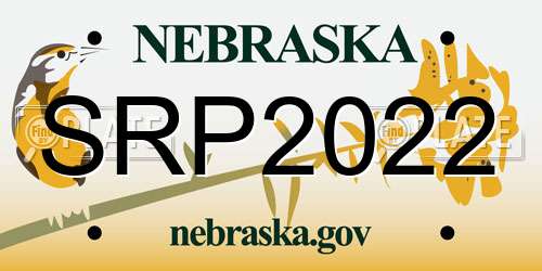 SRP2022 Nebraska License Plate