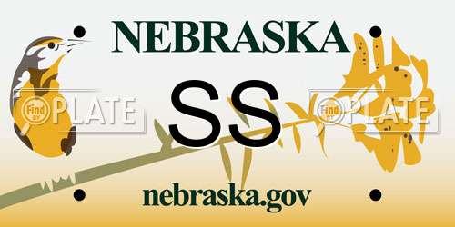 SS Nebraska License Plate