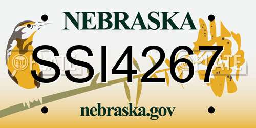 SSI4267 Nebraska License Plate