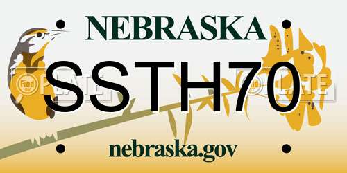 SSTH70 Nebraska License Plate