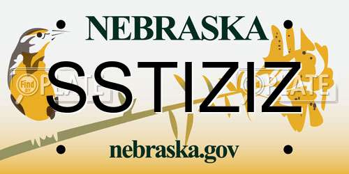SSTIZIZ Nebraska License Plate