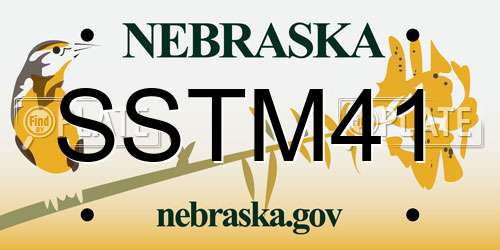 SSTM41 Nebraska License Plate