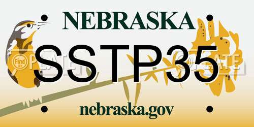 SSTP35 Nebraska License Plate