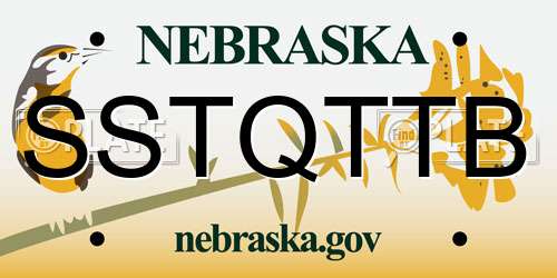 SSTQTTB Nebraska License Plate