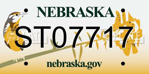 ST07717 Nebraska License Plate