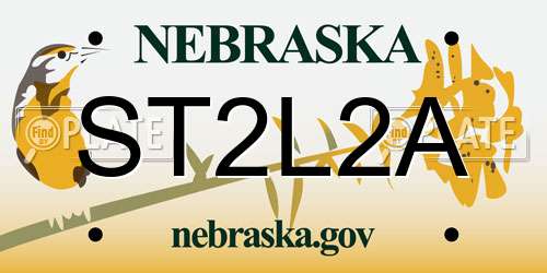 ST2L2A Nebraska License Plate