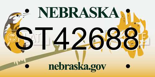ST42688 Nebraska License Plate