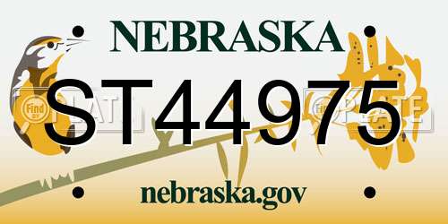 ST44975 Nebraska License Plate