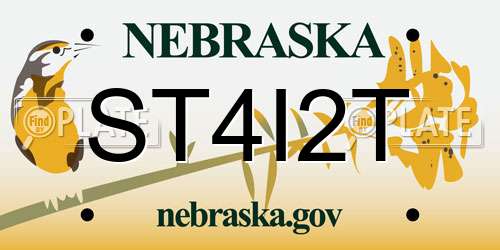 ST4I2T Nebraska License Plate