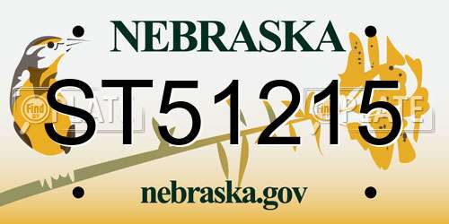 ST51215 Nebraska License Plate