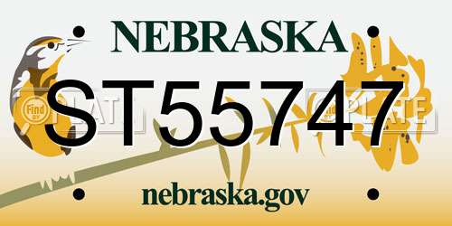 ST55747 Nebraska License Plate