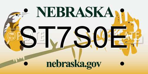 ST7S0E Nebraska License Plate