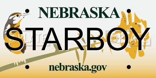 STARBOY Nebraska License Plate