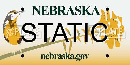 STATIC Nebraska License Plate