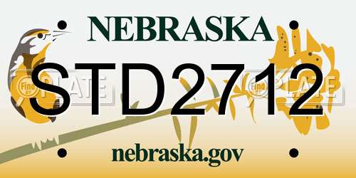 STD2712 Nebraska License Plate