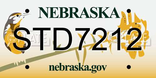 STD7212 Nebraska License Plate