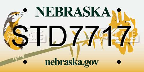 STD7717 Nebraska License Plate