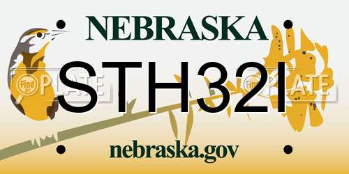 STH32I Nebraska License Plate